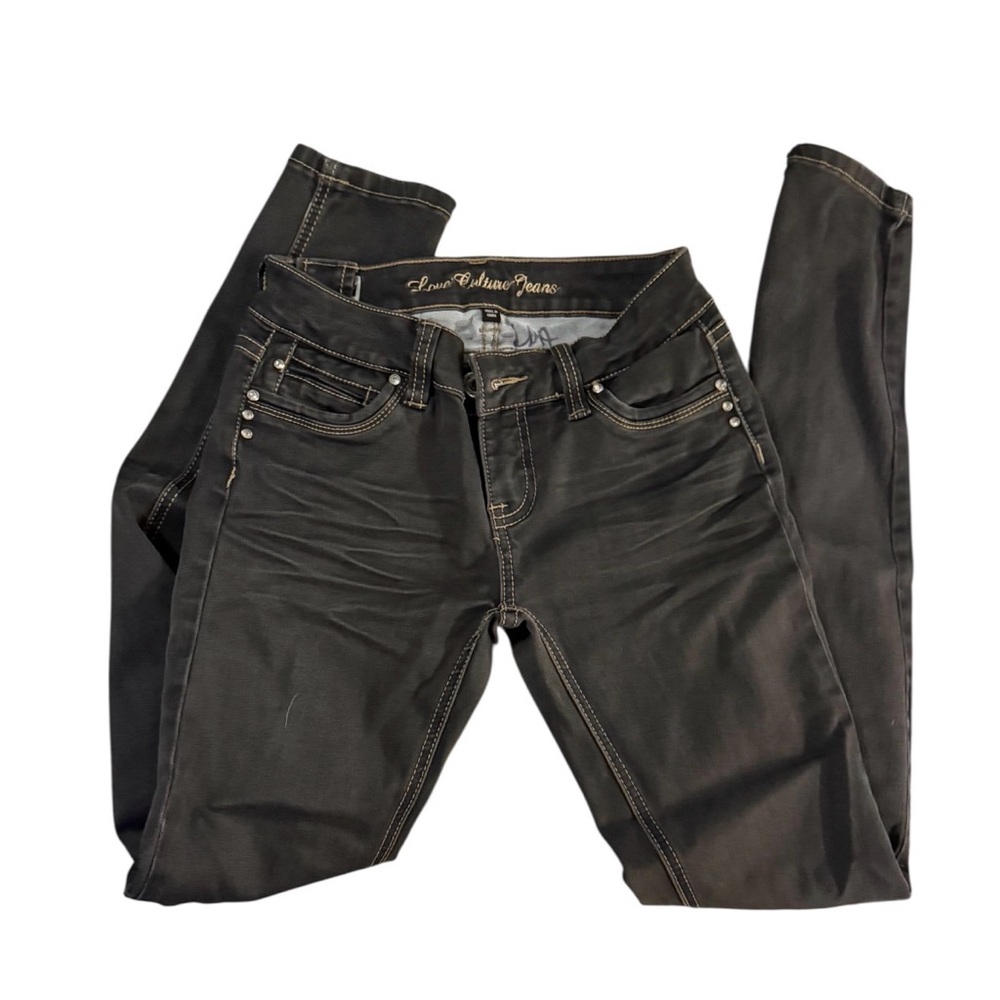 Love Culture Dark Wash Studded Low Rise Y2K Jeans